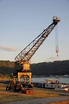 Old crane near St. Goarshausen