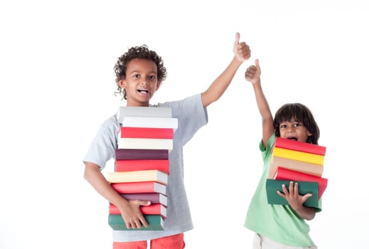 Boys with books