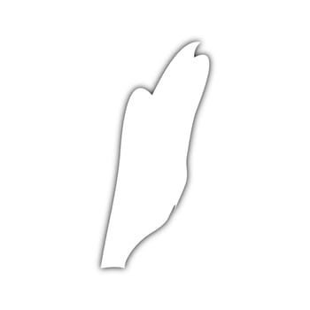 map of belize with shadow