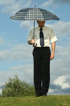 businessman with umbrella