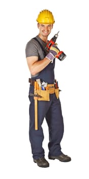 manual worker with tool