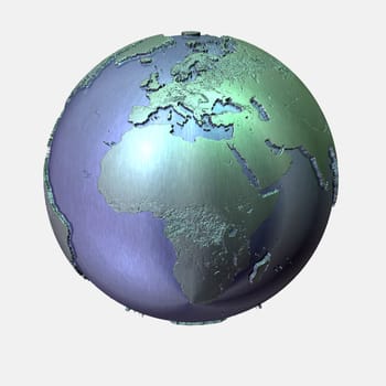 Globe with elevations