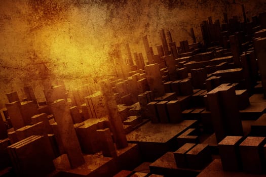 city on grunge background