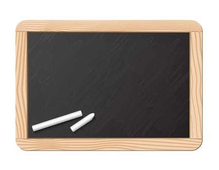 Blackboard and chalk