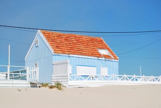 Blue fisherman house