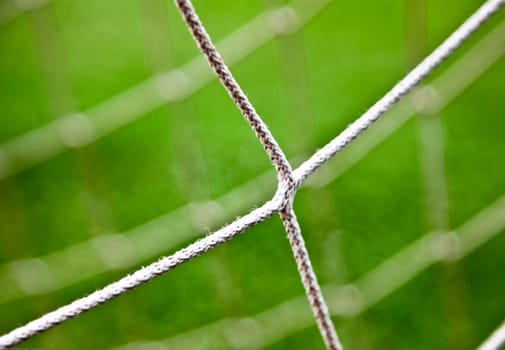 Closeup Of Soccer Net Strings