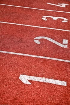 Numbered Running Track Lanes