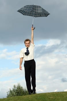flying businessman