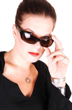 Young woman with sunglasses.
