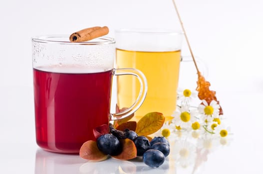Blueberry and chamomile tea