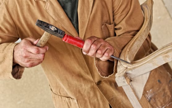 carpenter  and old tool
