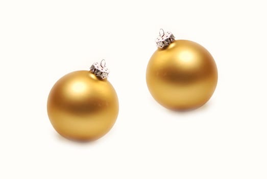 golden christmas baubles