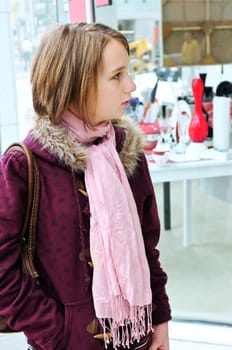 Teenage girl shopping
