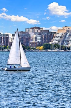 Sailing in Toronto harbor