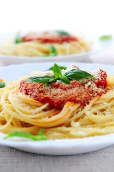 Pasta and tomato sauce