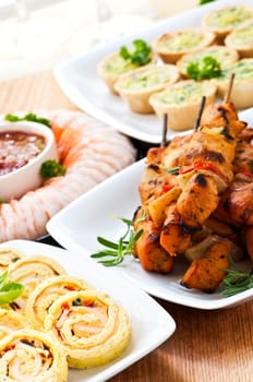 Assorted appetizers