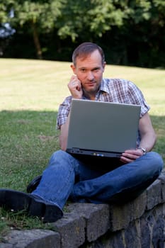 man with laptop