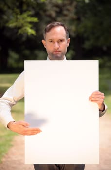 businessman with bulletin board