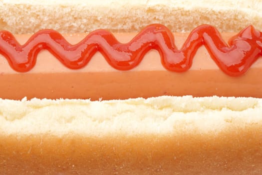 Hot dog with ketchup