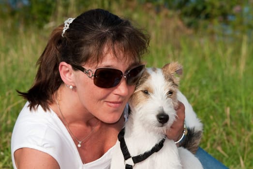Woman with dog
