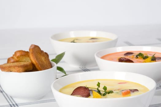 Soups with bread
