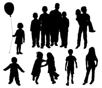 Children silhouettes