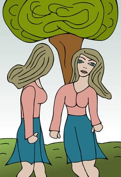 The beautiful twins