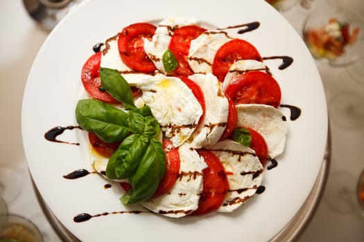 Tomatoes with mozzarella