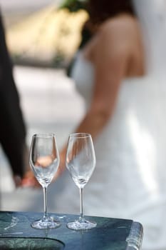 Bride in the background