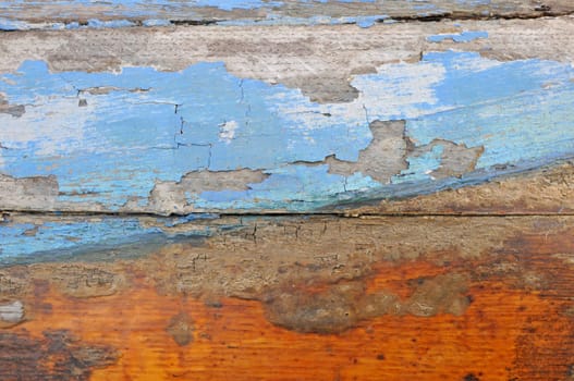 Wood with peeling paint