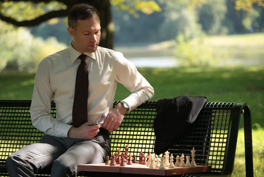 Man playing chess