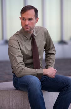 Thoughtful businessman