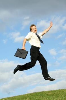 Man jumping in the air