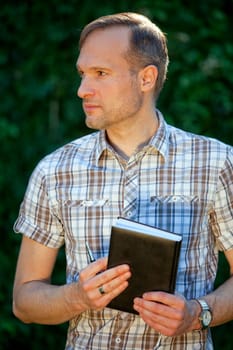 Man with notebook