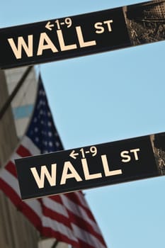 Wall street signs