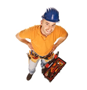 handyman and toolbox