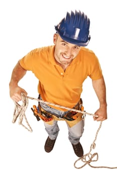 manual worker and rope