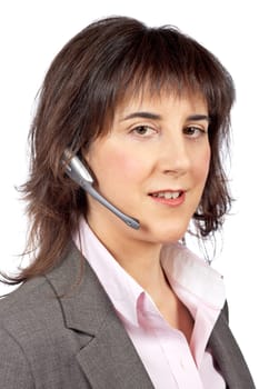 Smiling customer support girl