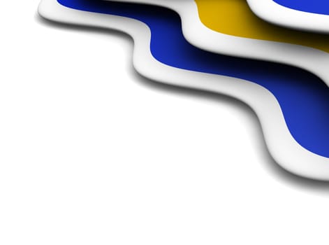 Blue and orange waves background