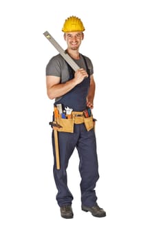 handyman with spirit level