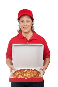 Pizza delivery woman