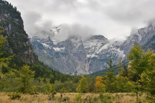 Totes Gebirge Mountains from to Almsee