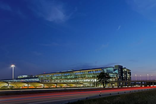 Airport check-in and train station