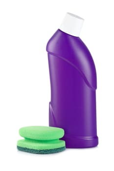 Detergent bottle and sponge