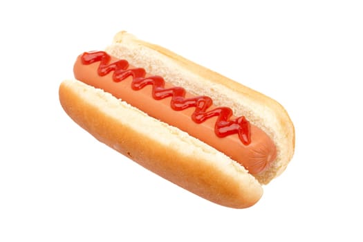 Hot dog with ketchup