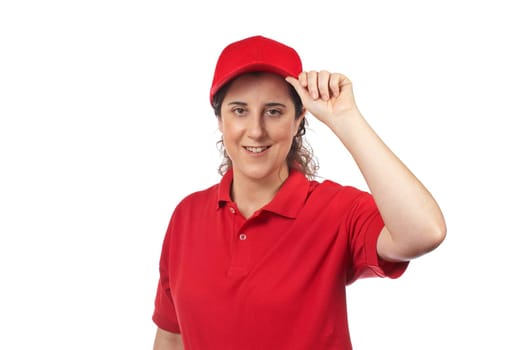 Pizza delivery woman