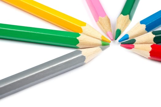 Colored school pencils