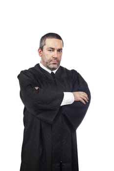 Serious male judge