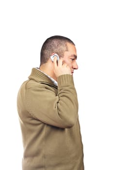 Casual man talking