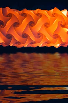Lantern on night beach